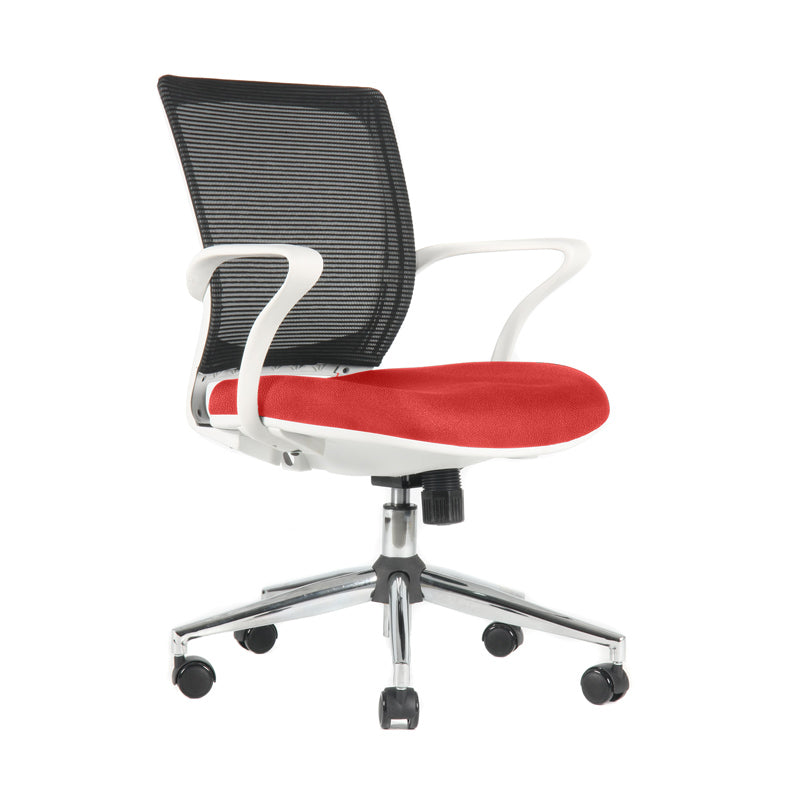 Silla TURIN Basic Marco blanco Base cromada Tela